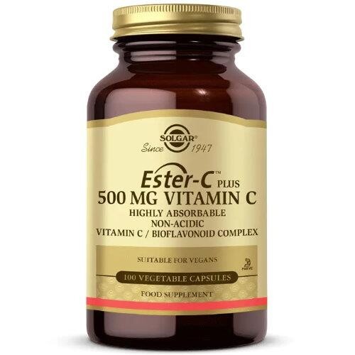 Solgar Ester-C Plus 500mg Vitamin C 100 Capsules - Dietary Supplement