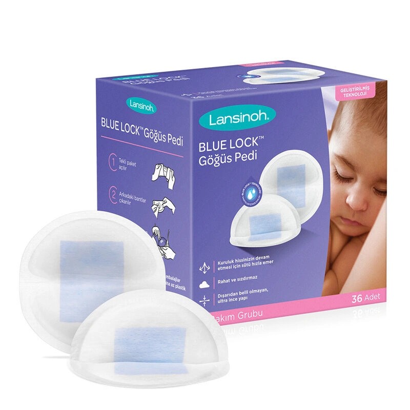 Lansinoh Blue Lock Breast Pads 36 Pieces