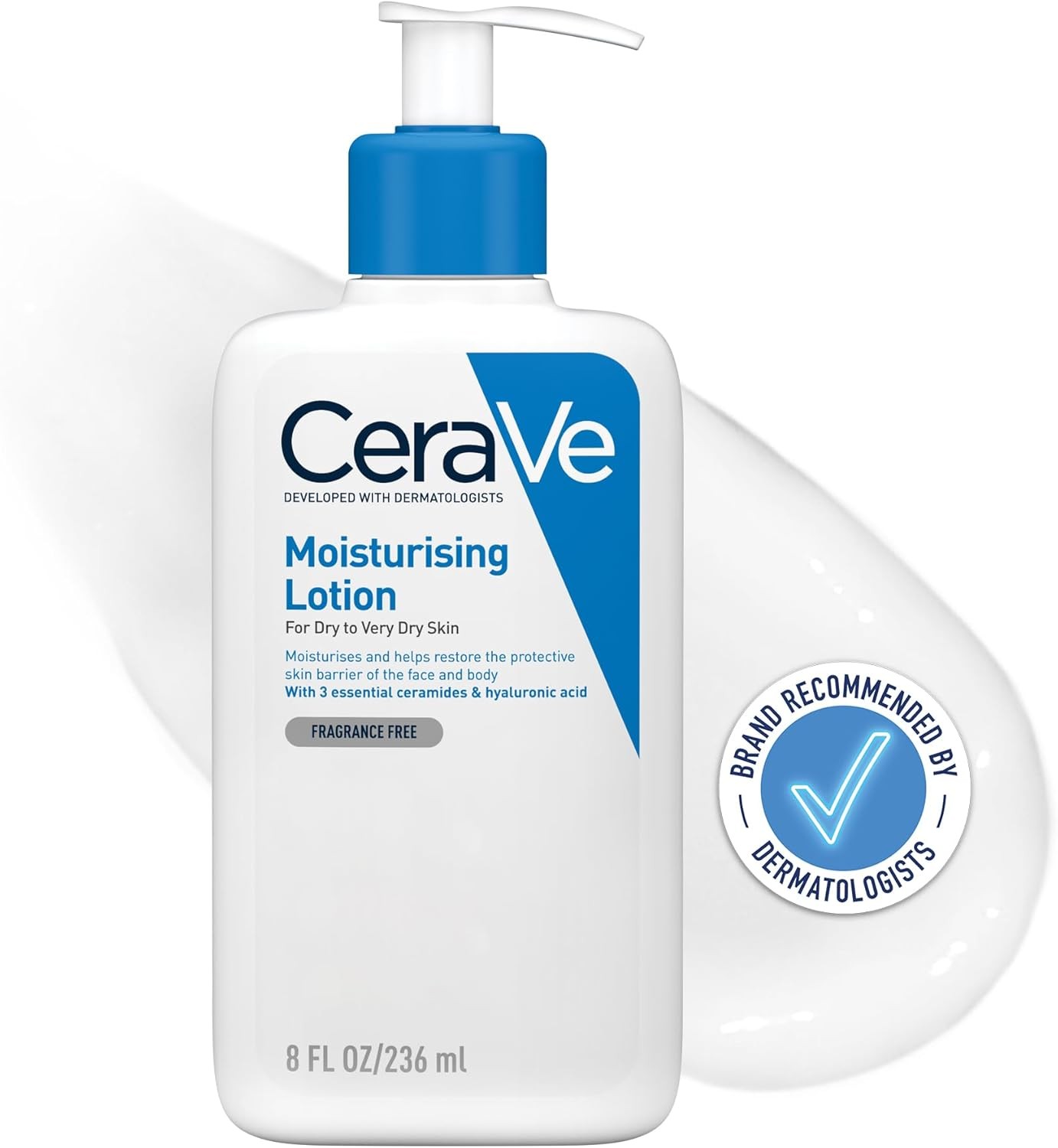 CeraVe Moisturizing Lotion for Face and Body – With Ceramides and Hyaluronic Acid 236 ml