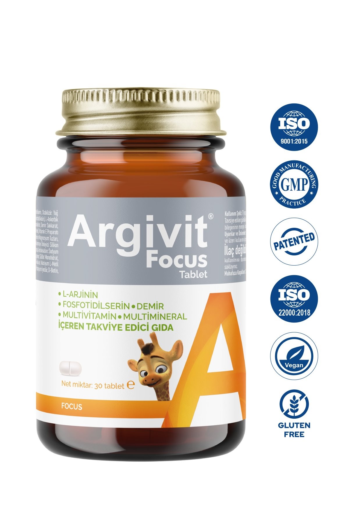 Argivit Focus Dietary Supplement 30 Tablets