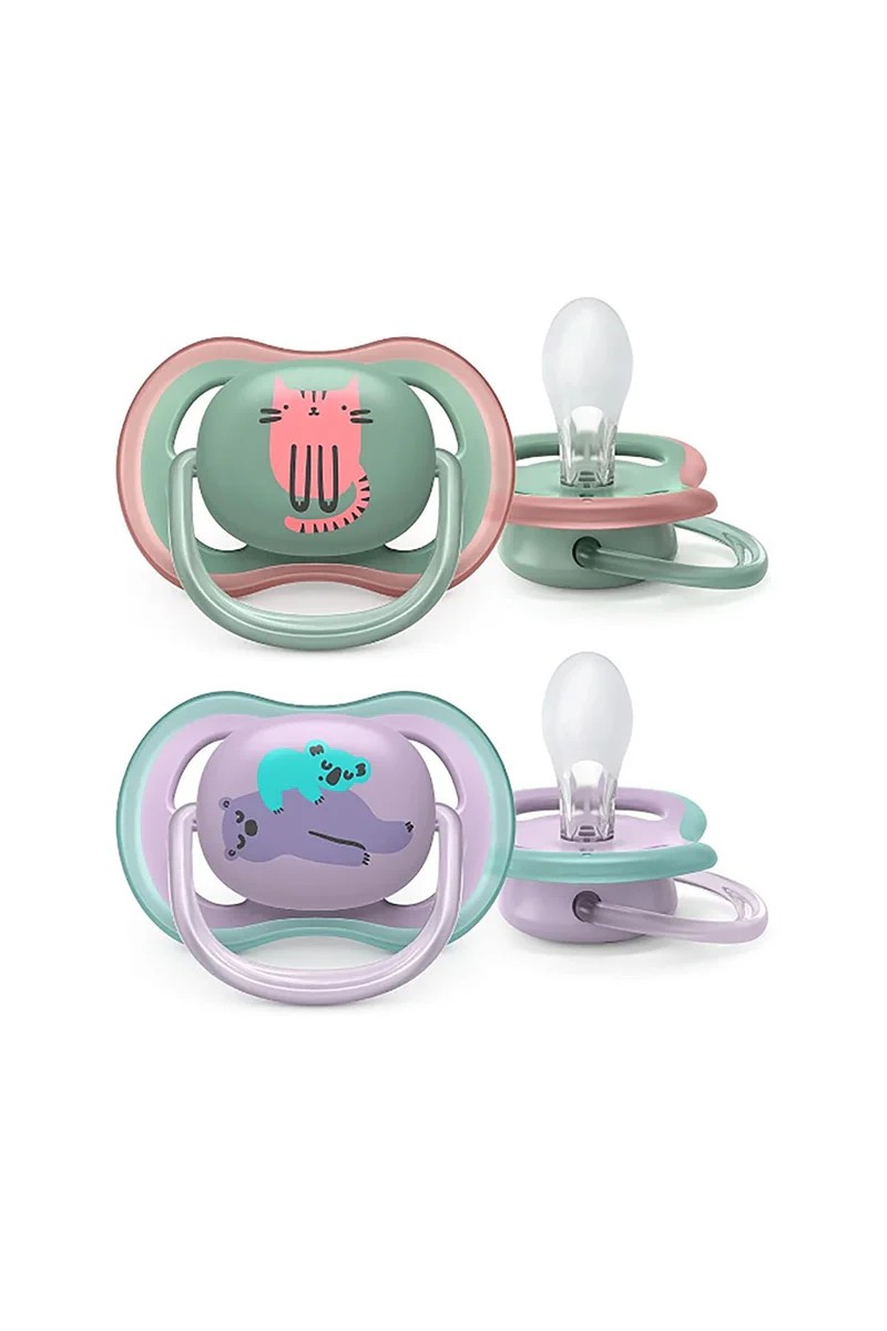 Philips Avent Ultra Air Pacifier 6-18 Months 2-Pack for Girls