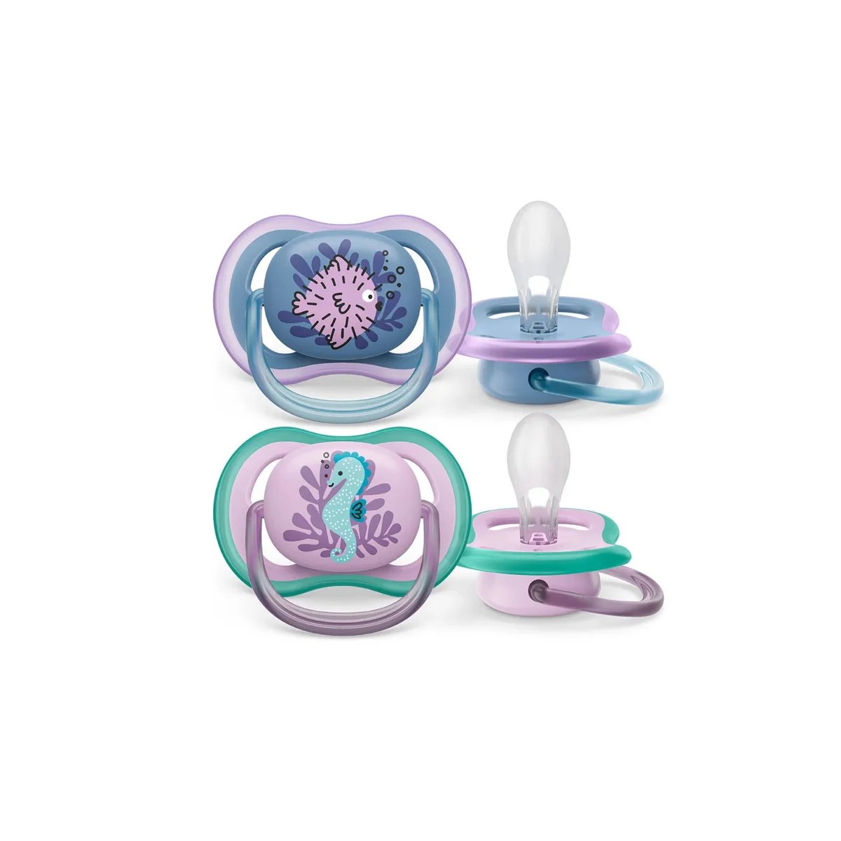 Philips Avent Ultra Air Pacifier 6-18 Months, 2-Pack - For Girls