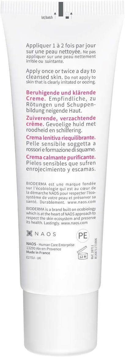 Bioderma Sensibio DS+ Soothing Purifying Cream for Seborrheic Dermatitis Sensitive Skin, 40ml