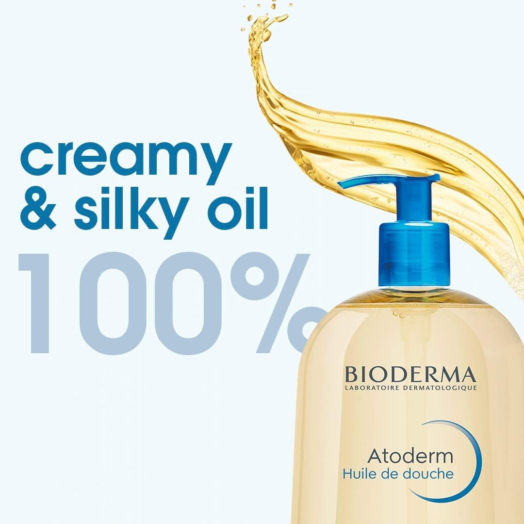 Bioderma Atoderm Huile De Douche Anti-Irritation Cleansing Oil Sensitive Dry To Atopic Skin, 1 Liter