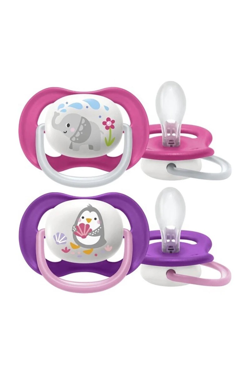 Philips Avent Ultra Air Pacifier 6-18 Months Girl 2-Pack - For Girls