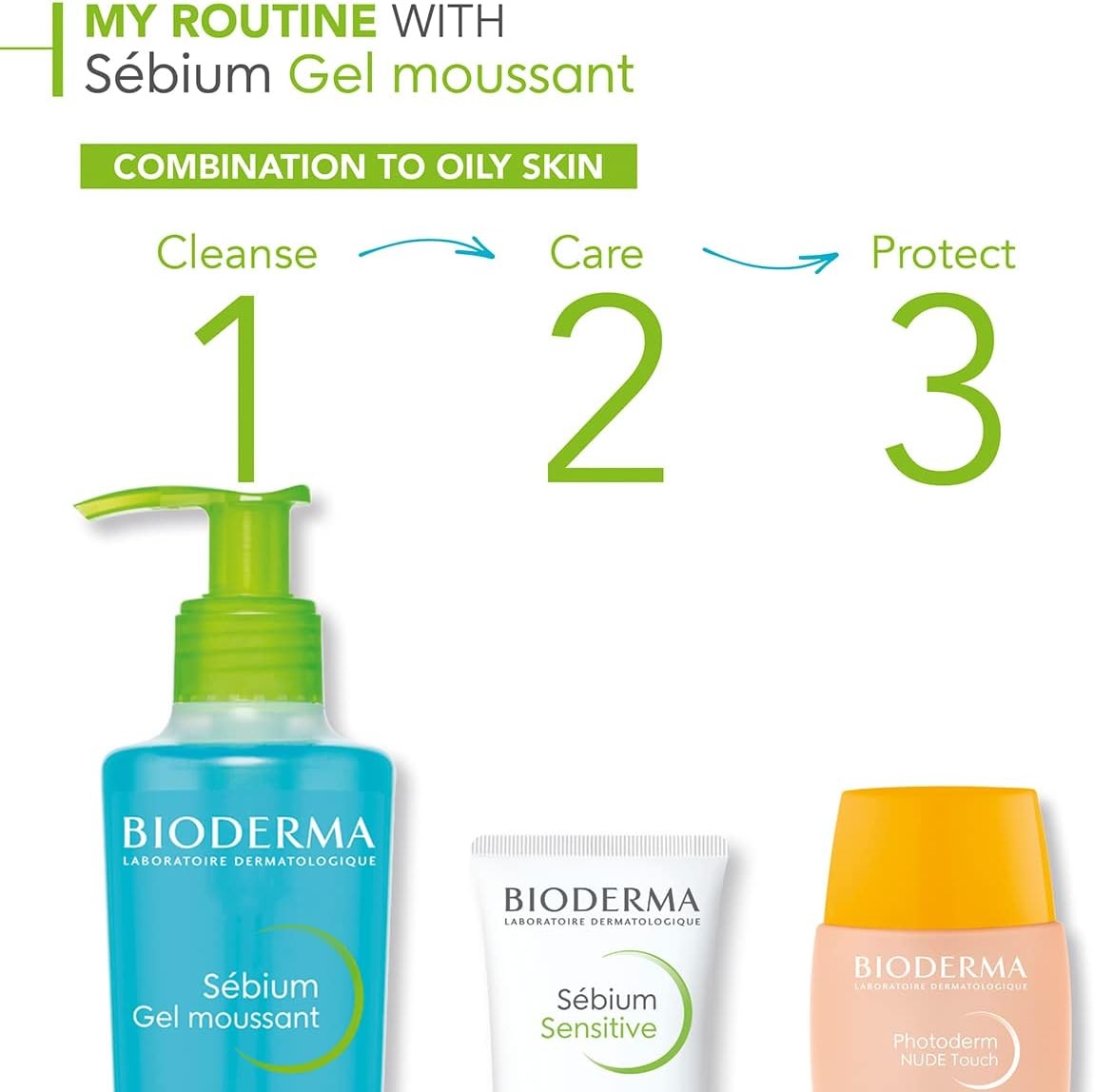 Bioderma Sebium Purifying Cleansing Foaming Gel - Combination to Oily Skin, 500ml