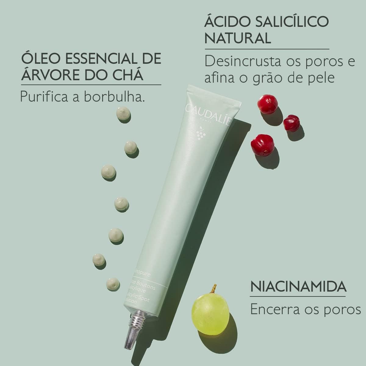 Caudalie Vinopure Salicylic Cream for Blemished Skin - 15 ml