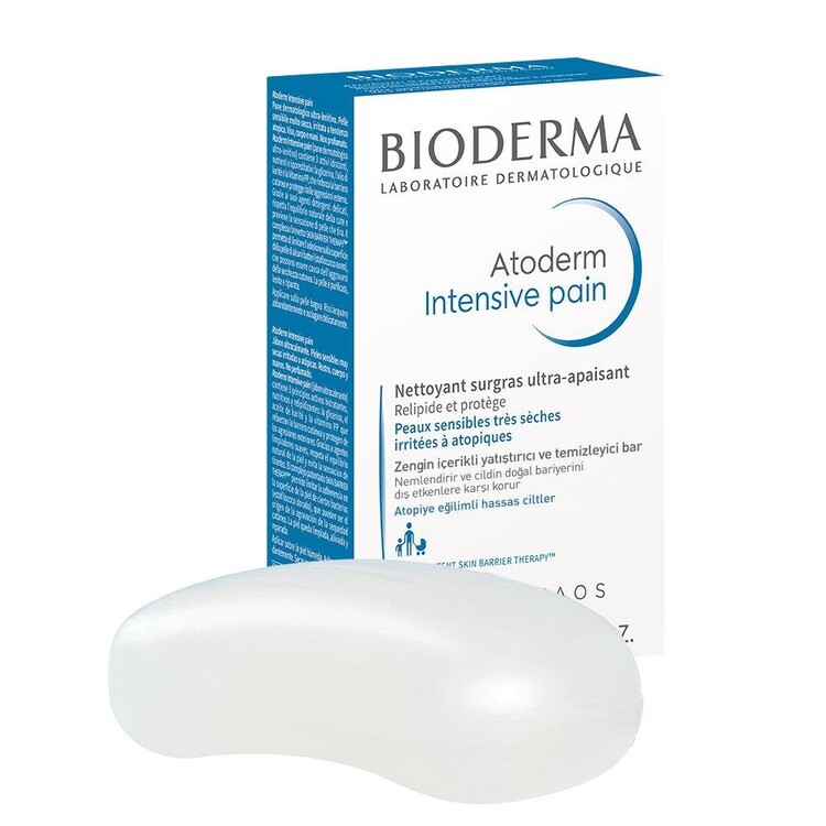 Bioderma Atoderm Intensive Pain Ultra-Soothing Cleansing Bar for Very Dry to Atopic Skin, 150g