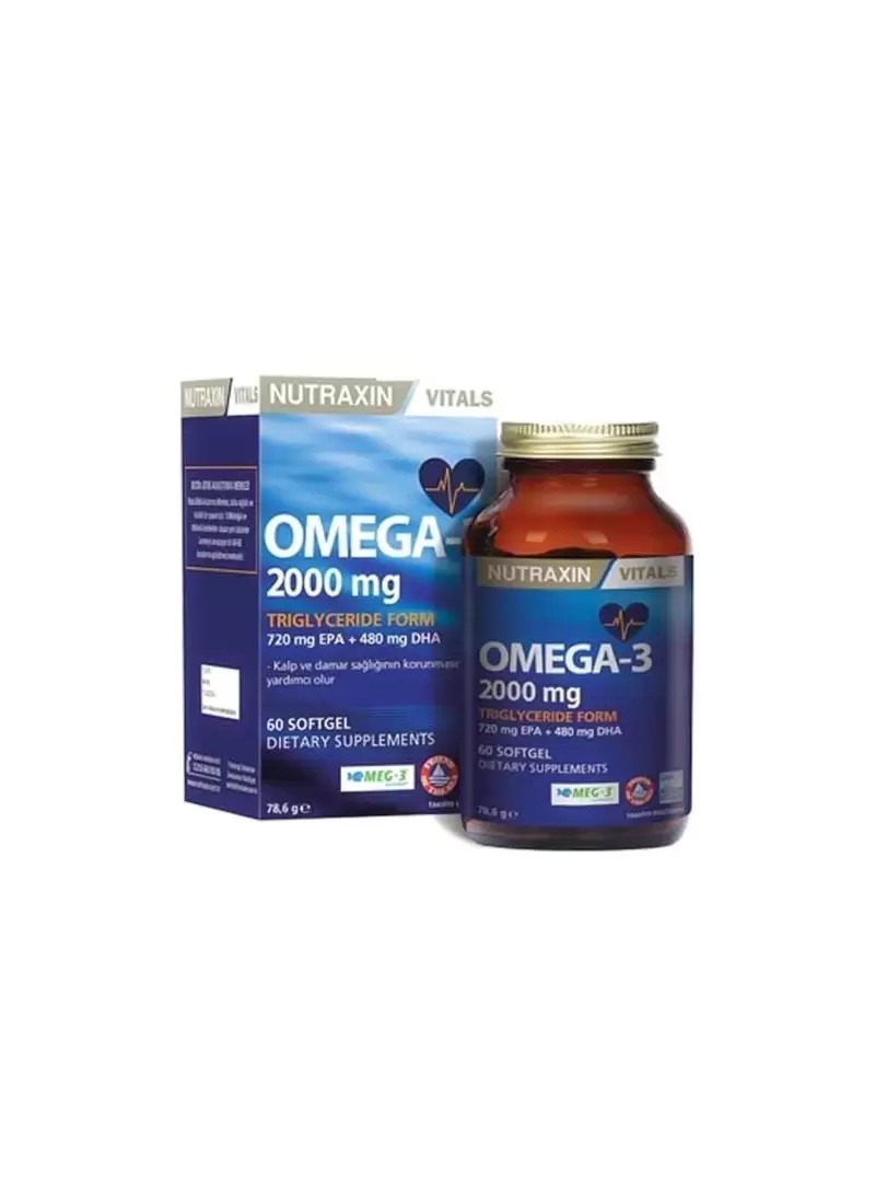 Nutraxin Omega-3 Fish Oil 2000 mg 60 Softgel