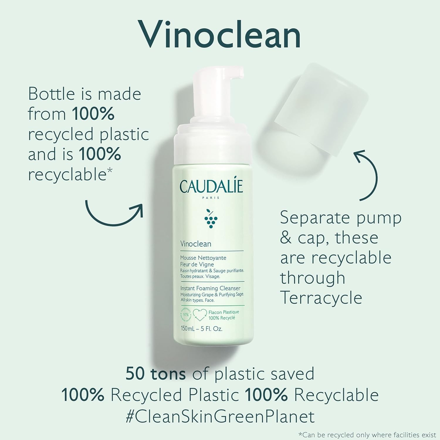 Caudalie Vinoclean Cleansing Foam Duo Set 2x150 ml