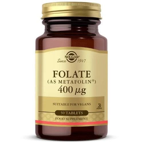 Solgar Folate (Metafolin®) 400 mcg 50 Tablets
