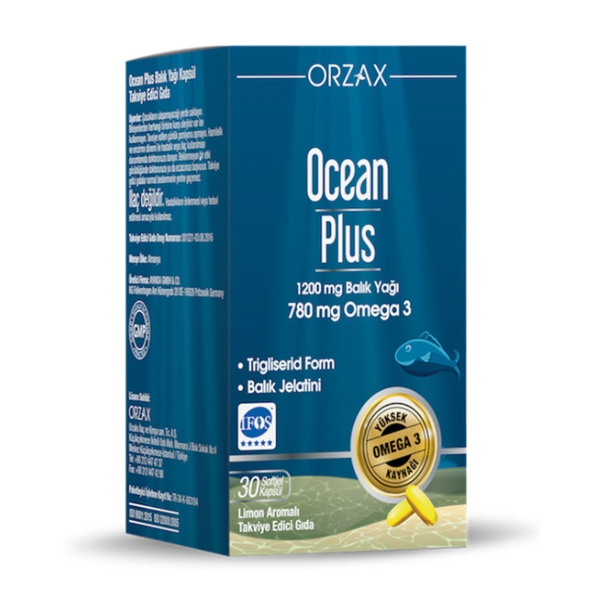 Ocean Plus , Omega 3 , Fish Oil - 30 Capsules