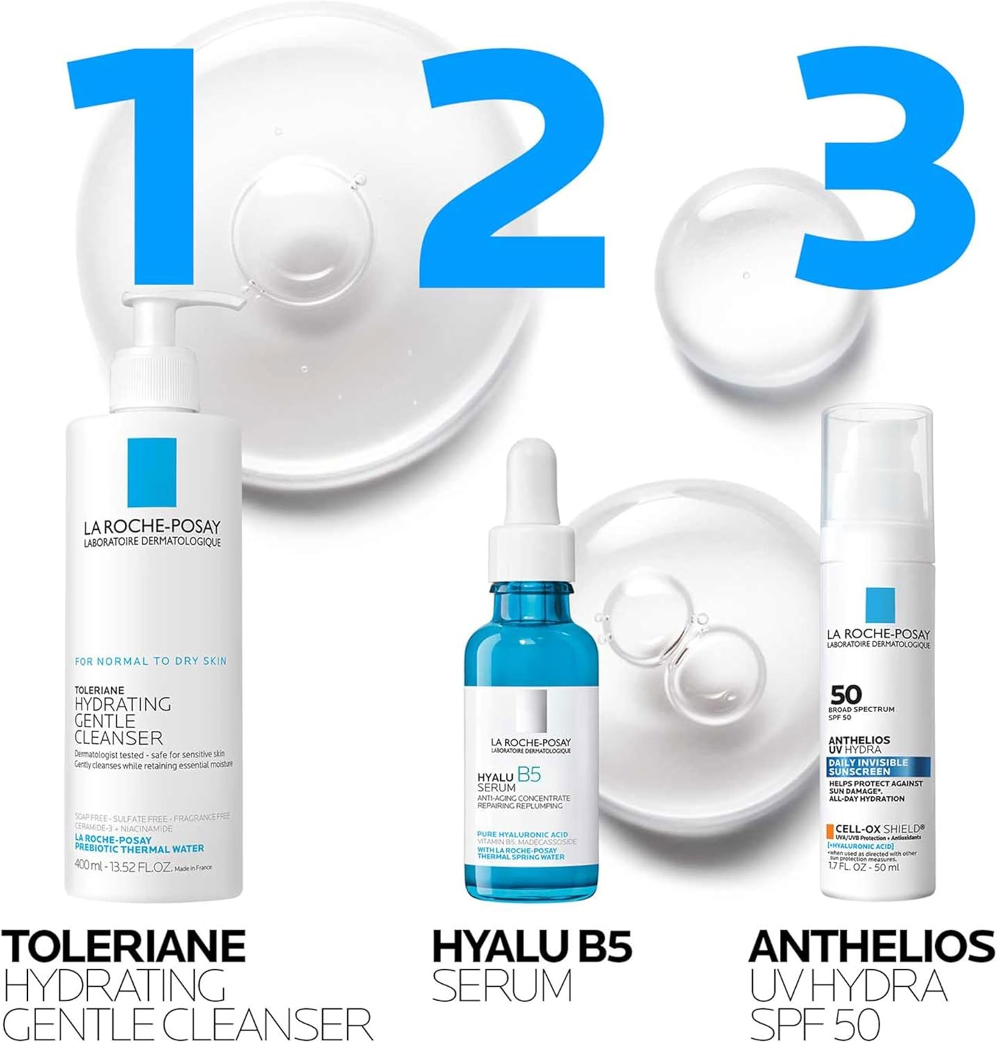 La Roche-Posay Hyalu B5 Pure Hyaluronic Acid Serum for Face, with Vitamin B5. Anti-Aging Serum Concentrate for Fine Lines.