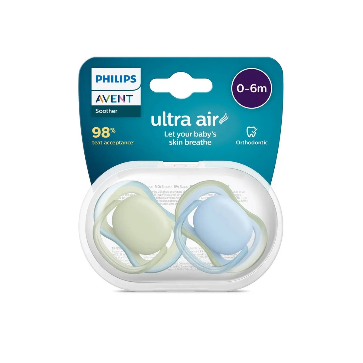 Philips Avent Ultra Air 2-Pack Pacifier 0-6 Months