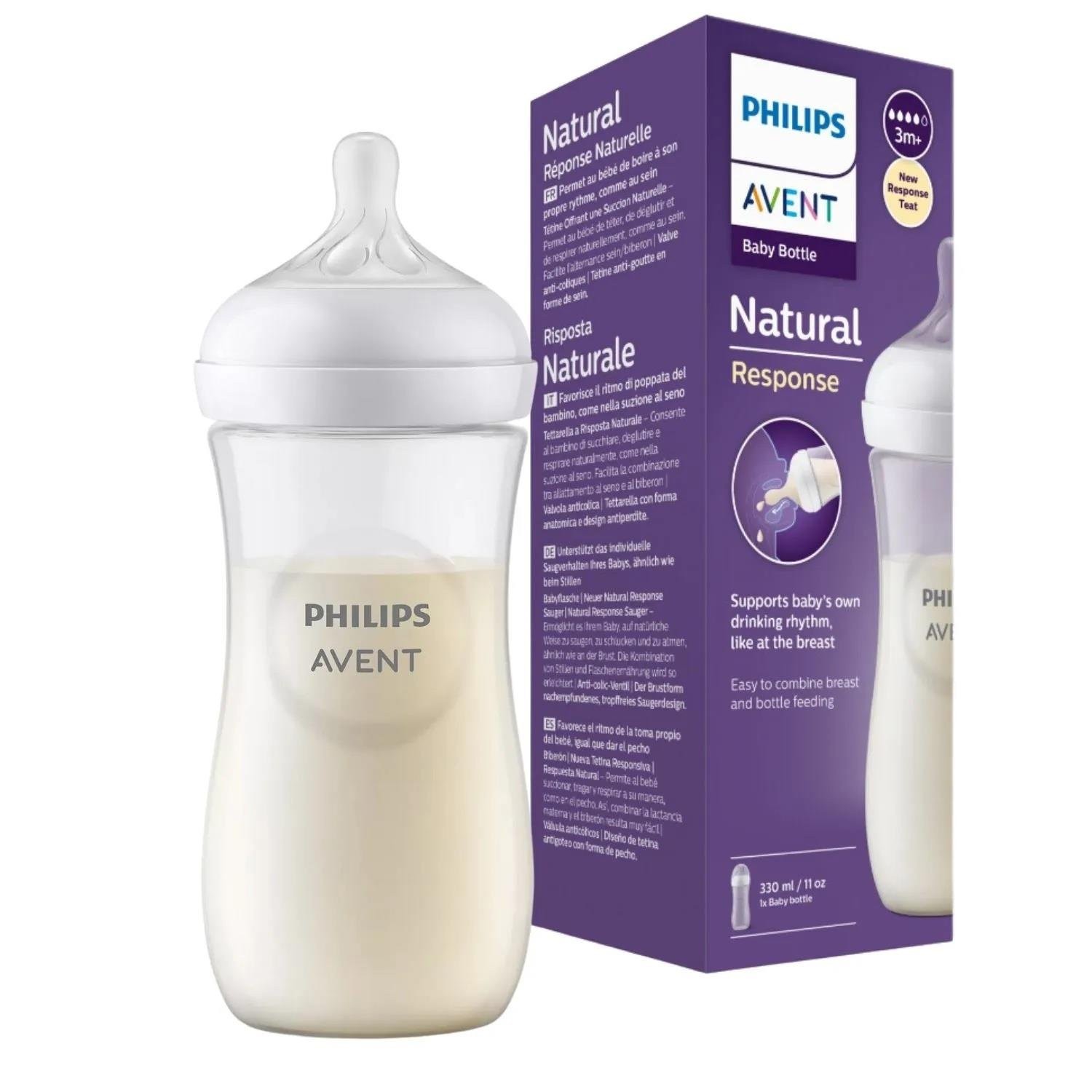 Philips Avent Natural Response PP Bottle 330ml, 3+ Months