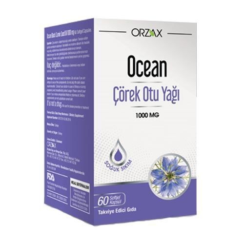 Orzax Ocean Black Seed Oil 1000 mg 60 Capsules