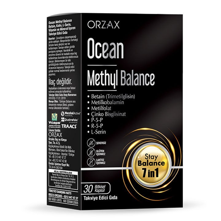 Orzax Ocean Methyl Balance 30 Capsules – Dietary Supplement