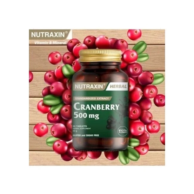 Nutraxin Cranberry 500 mg Dietary Supplement 60 Tablets