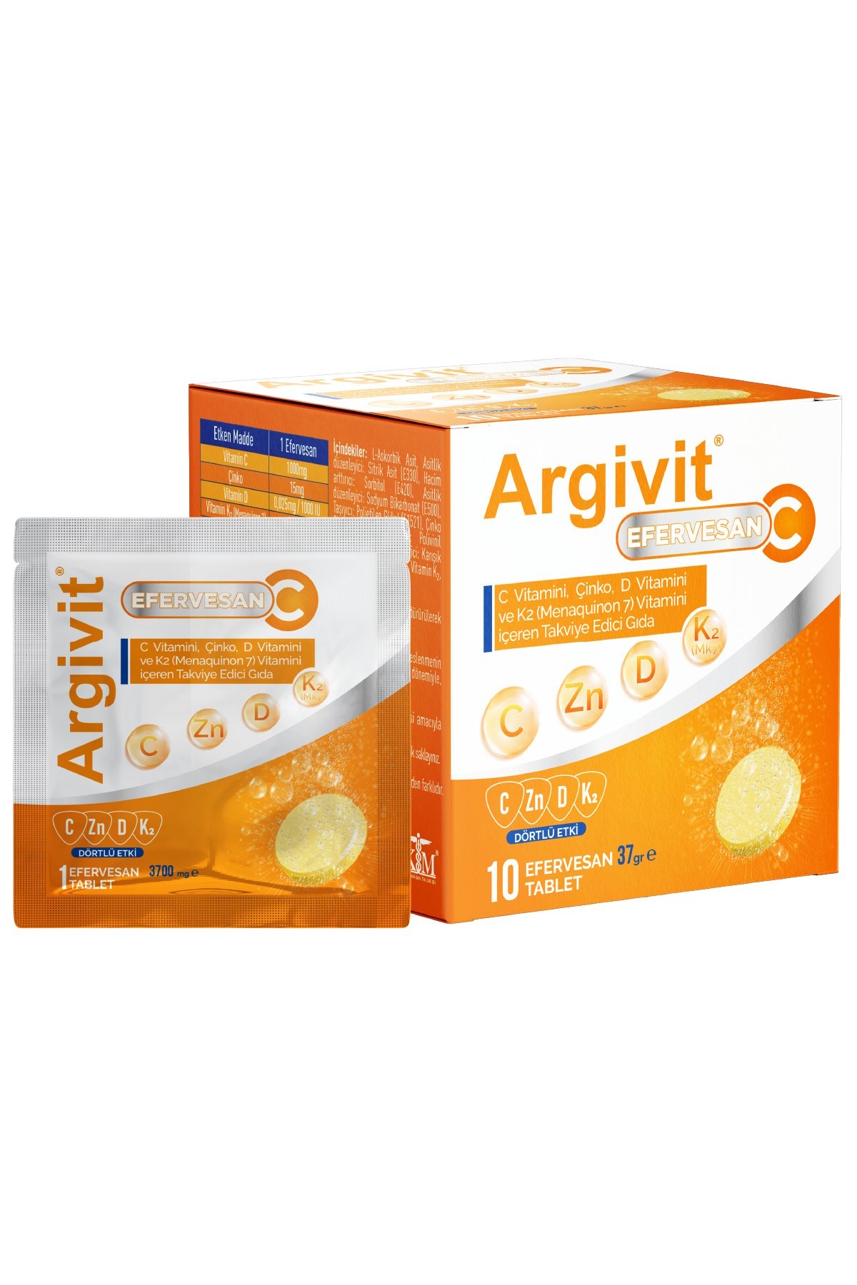 Argivit Vitamin C 10 Effervescent Tablets