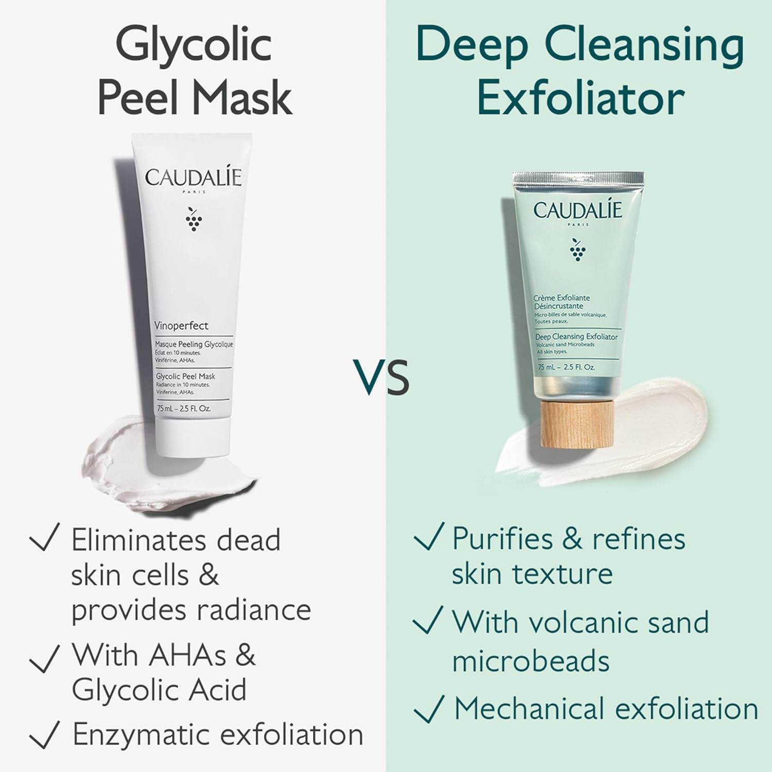 Caudalie Vinoperfect Dark Spot Correcting & Radiance Glycolic Mask 75 ml