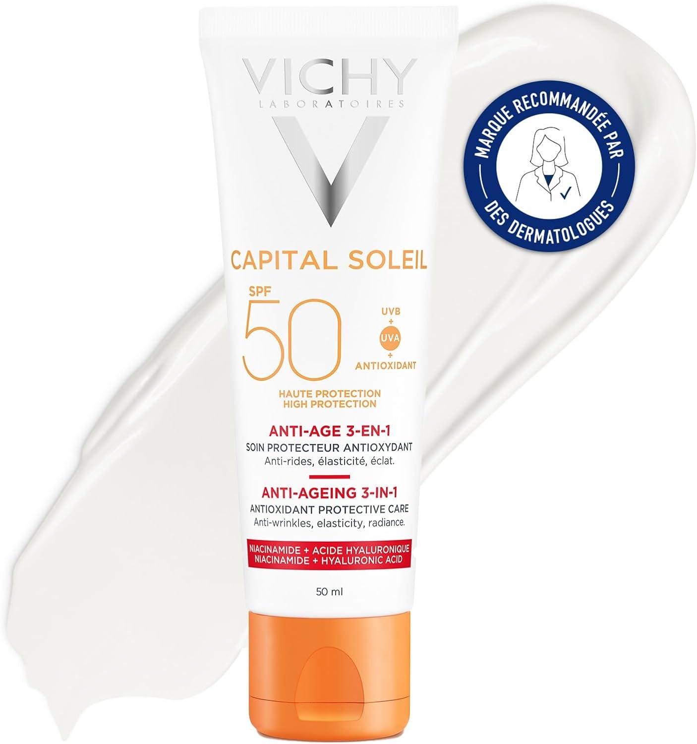 Vichy Capital Ideal Soleil SPF50 Anti-Age 3-in-1 Antioxidant Care Cream 50ml