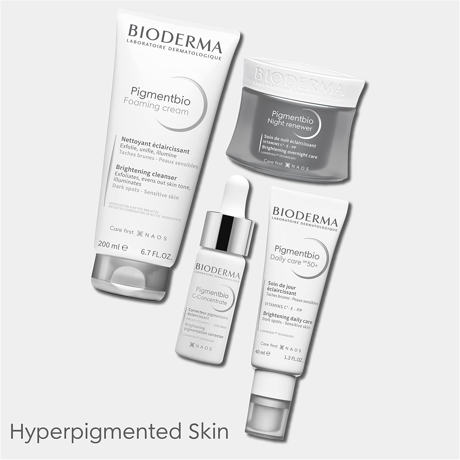 BioDerma Pigmentbio Foaming Cream Brightening Exfoliating Cleanser, 200 ml