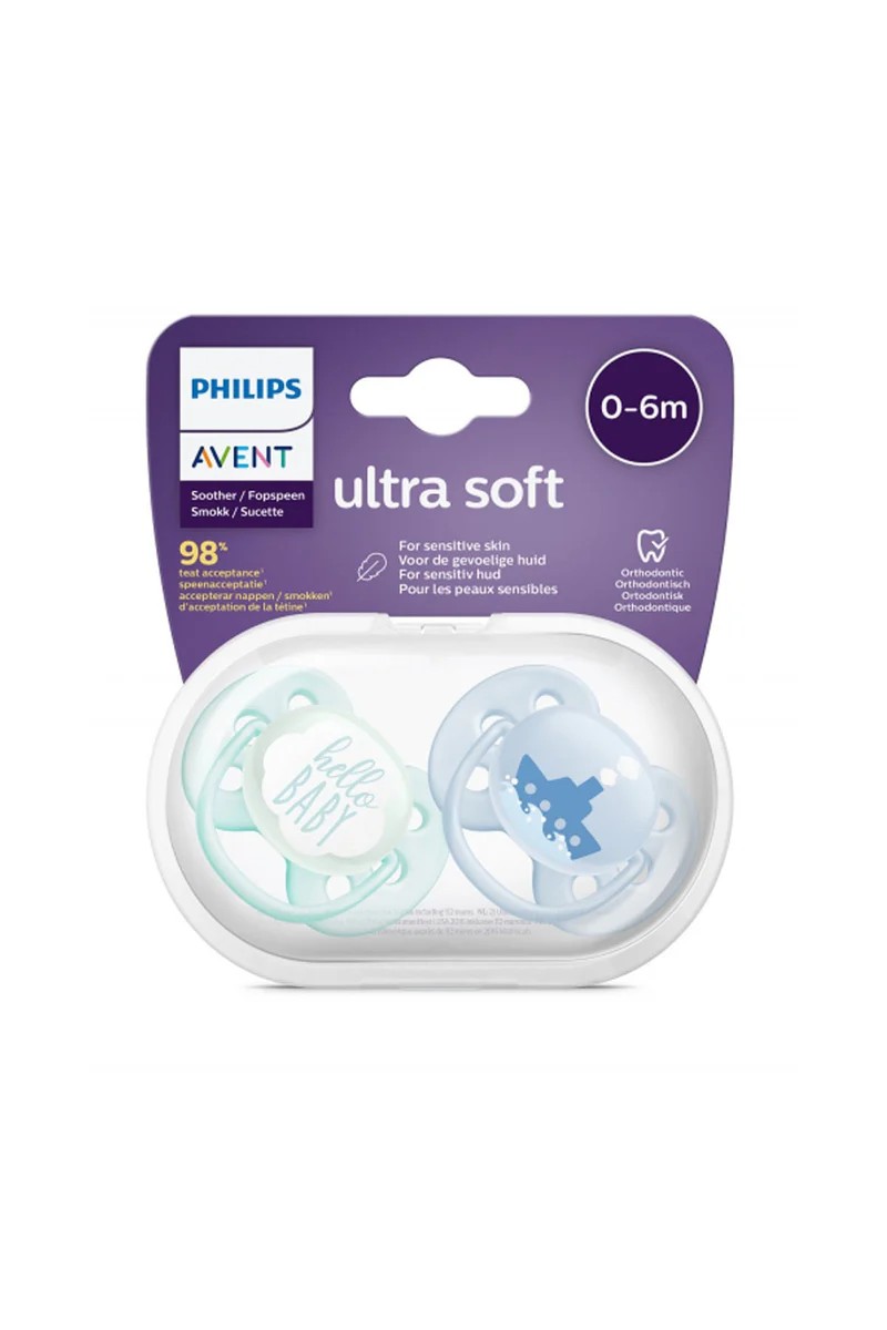 Philips Avent Ultra Soft Pacifier 0-6 Months - Boy