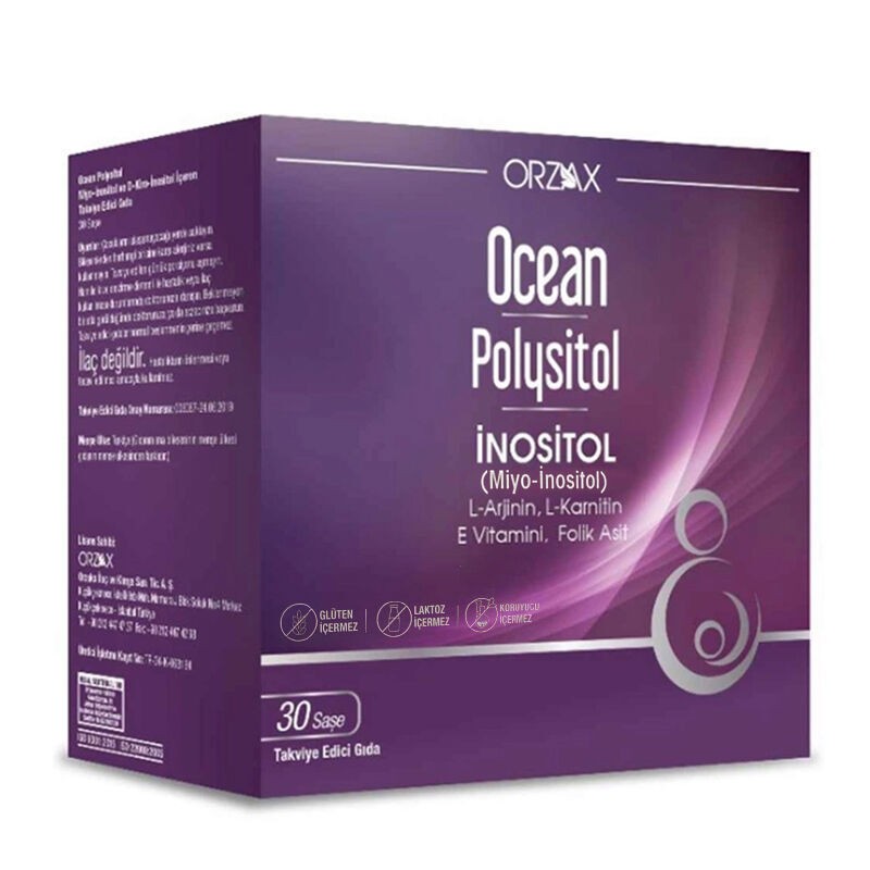 Orzax Ocean Polysitol Dietary Supplement 30 Sachets (Folic Acid 400 μg)