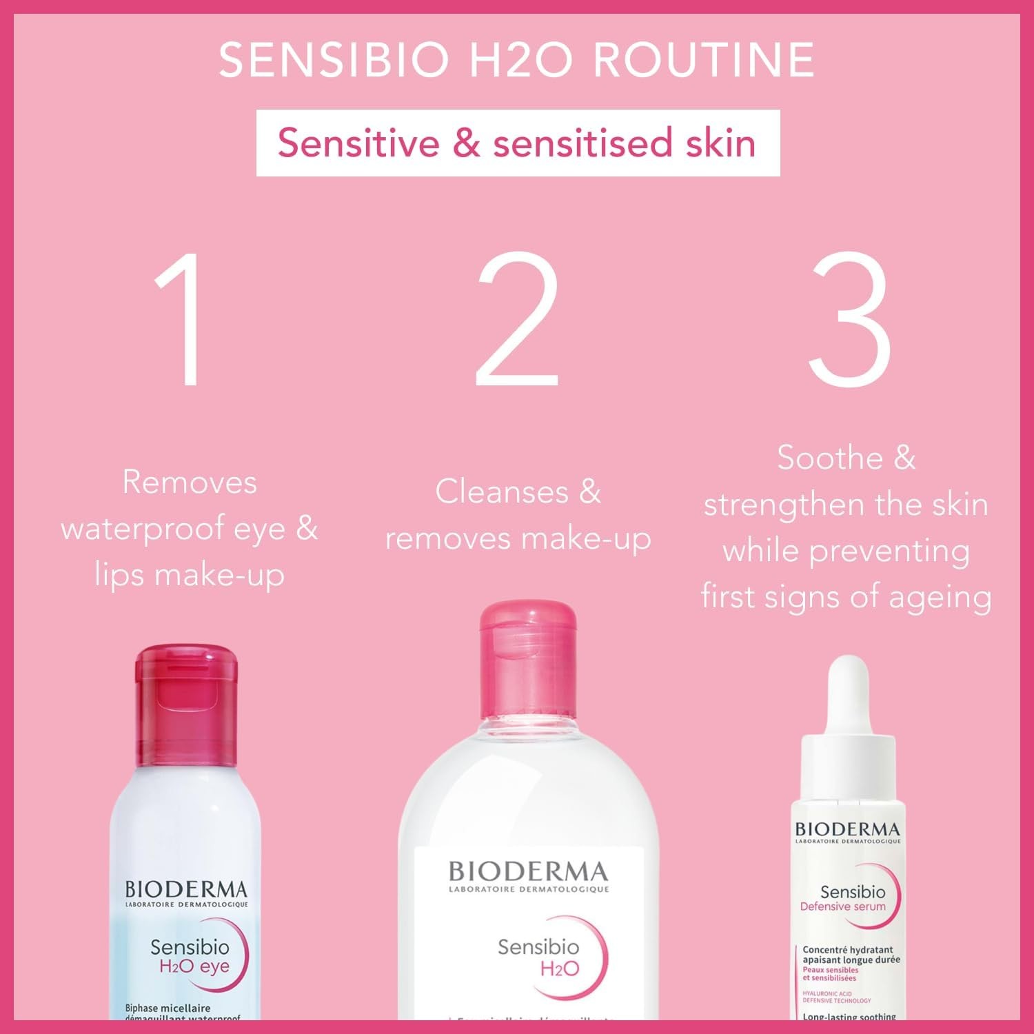 Bioderma Sensibio H2O Make-Up Removing Micellar Water for Sensitive Skin, 100ml
