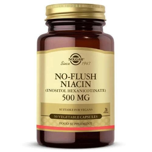Solgar No Flush Niacin 500 Mg 50 Vegetable Capsules