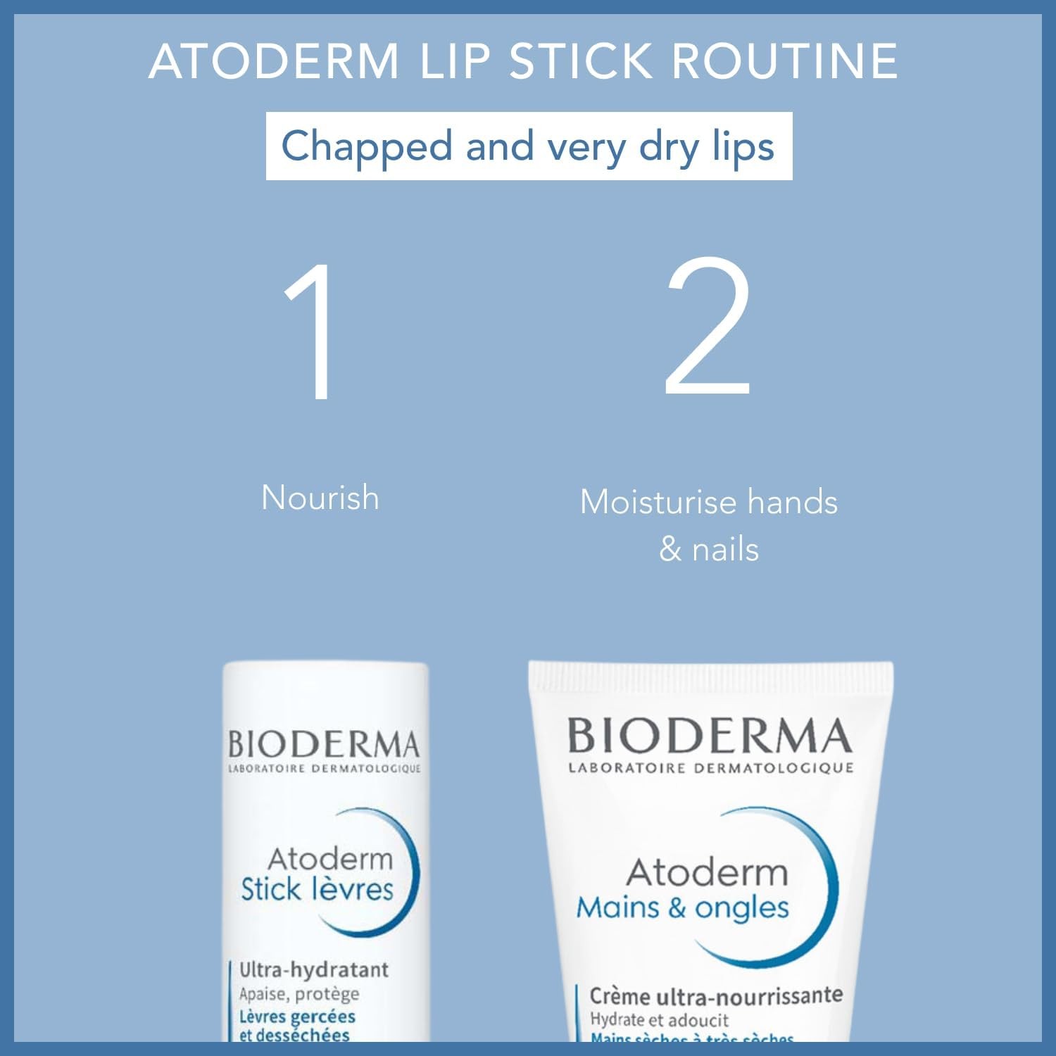 Bioderma Atoderm Ultra-Moisturising Lip Stick for Normal To Very Dry Skin, 4g