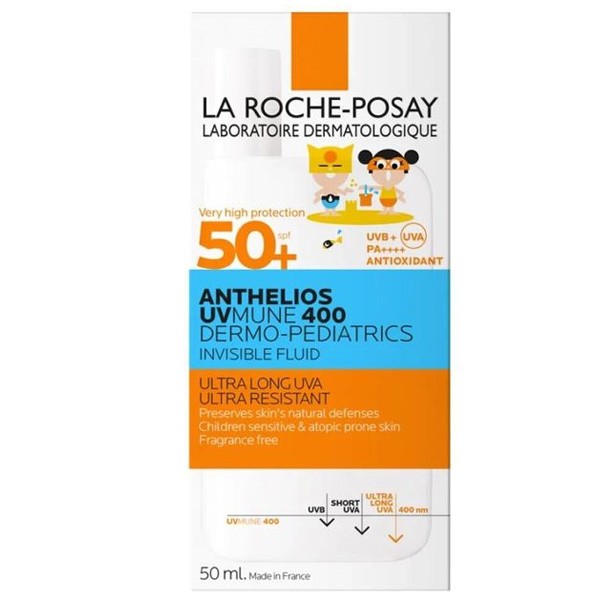 La Roche-Posay Anthelios Dermo Pediatric Invisible Fluid SPF50+ Sunscreen for Very Sensitive Skin and Children 50 ml