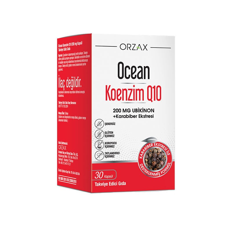 Orzax Ocean Coenzyme Q10 200 mg Ubikinone - 30 Capsules