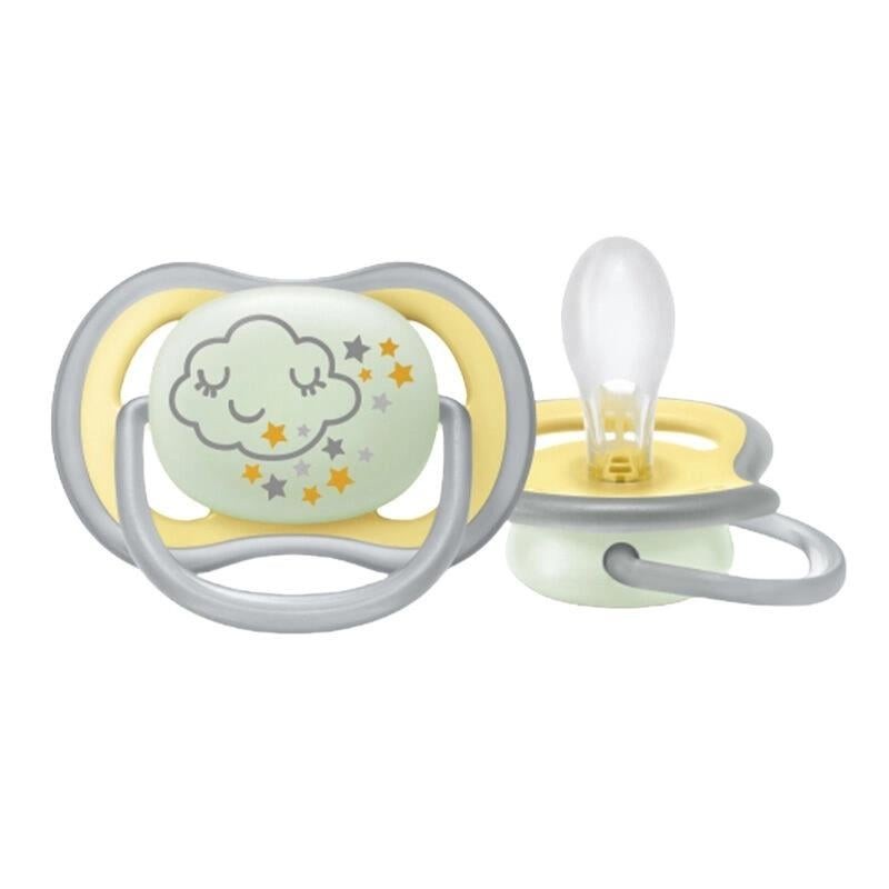 Philips Avent Ultra Air Night Pacifier 18+ Months 2-Pack - Yellow