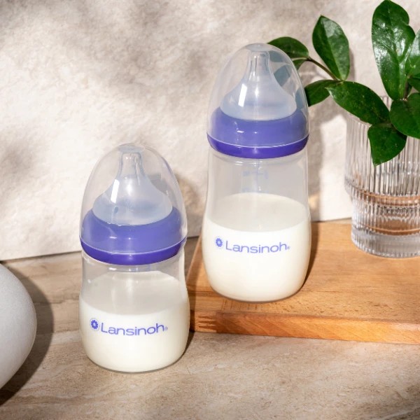 Lansinoh Bottle and NaturalWave Bottle Nipple 2x160 ml