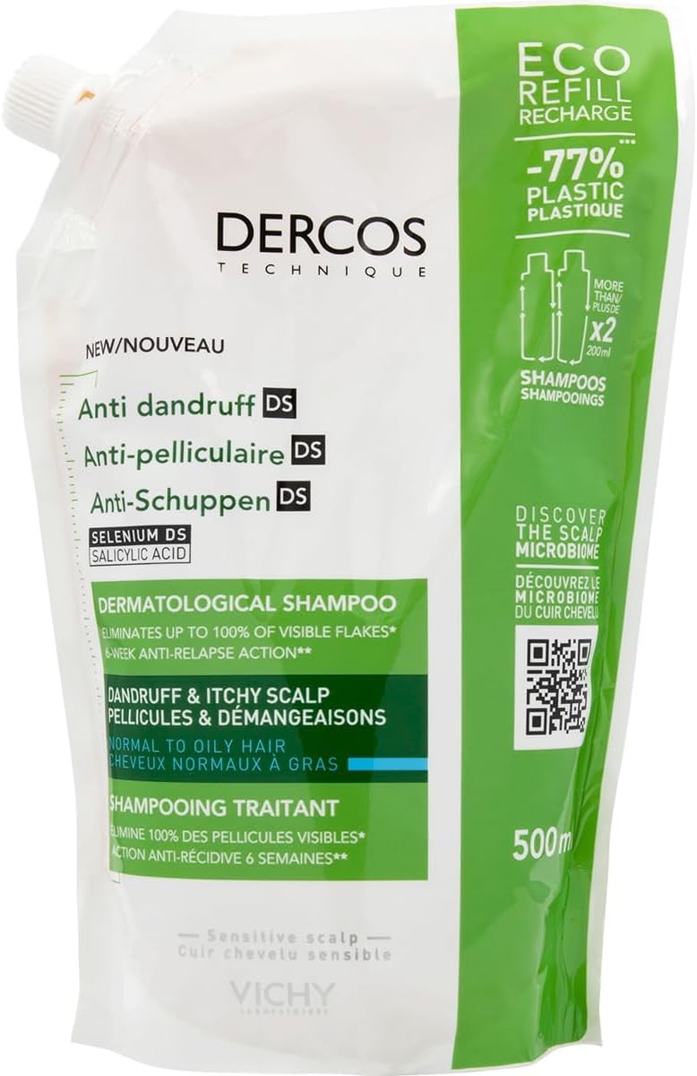 Vichy Dercos Anti-Dandruff Shampoo 500 ml - Normal and Oily Hair