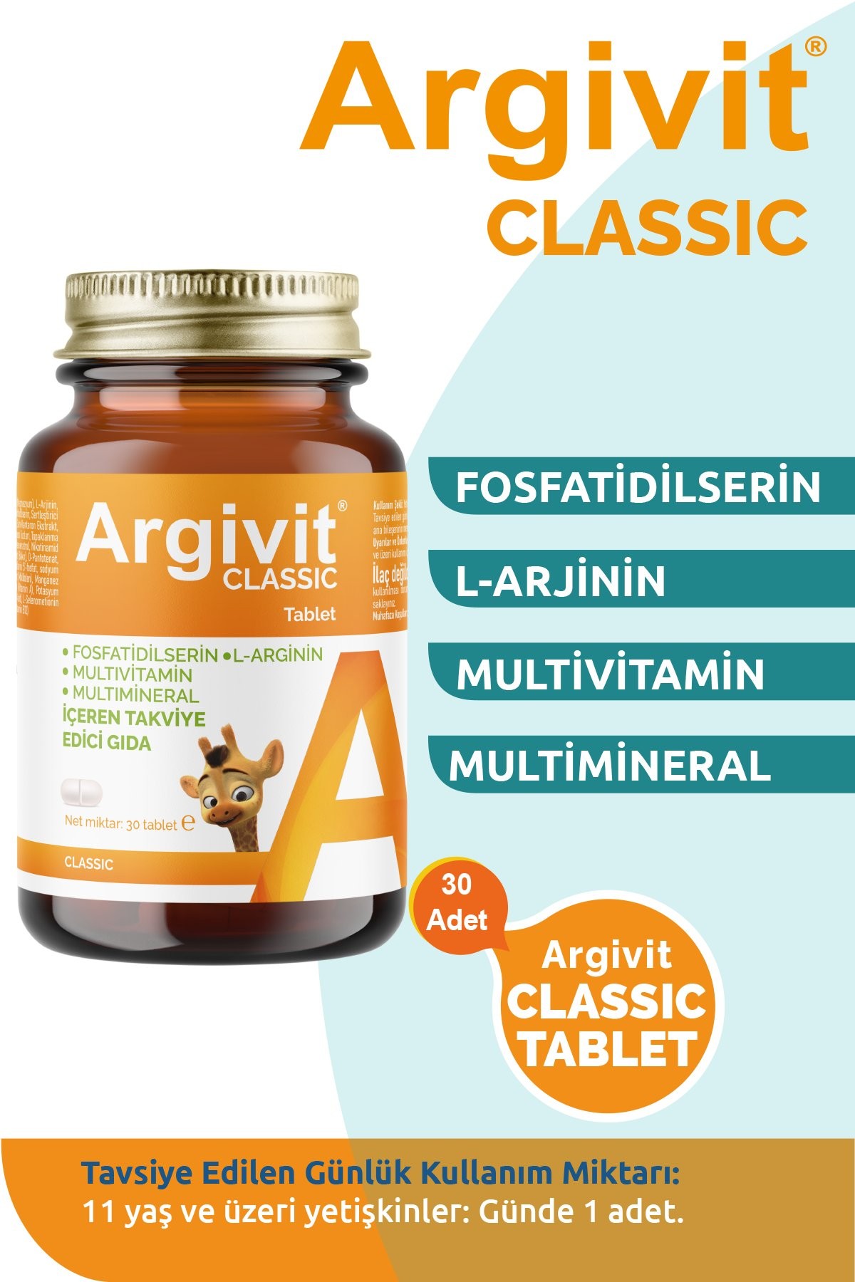 Argivit Classic Dietary Supplement 30 Tablets