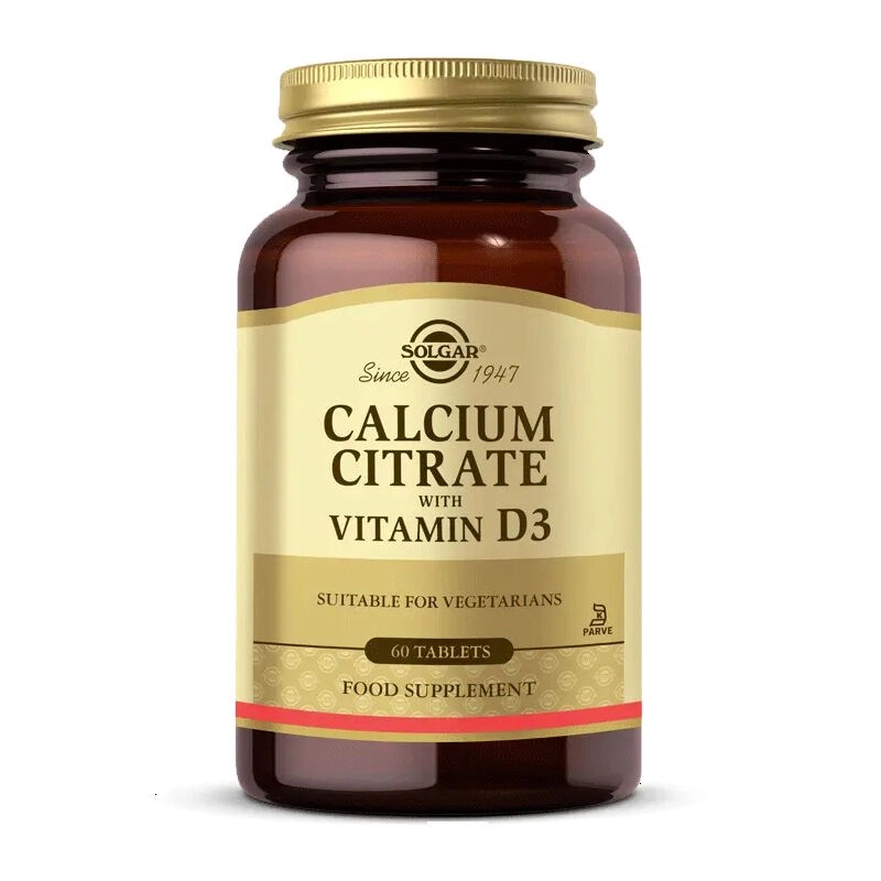 Solgar Calcium Citrate with Vitamin D3 60 Tablets