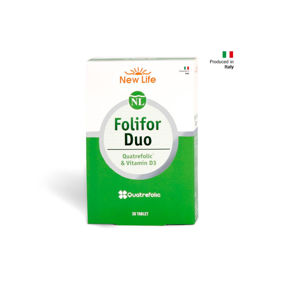 New Life Folifor Duo Vitamin D3 & Quatrefolic - 30 Tablets