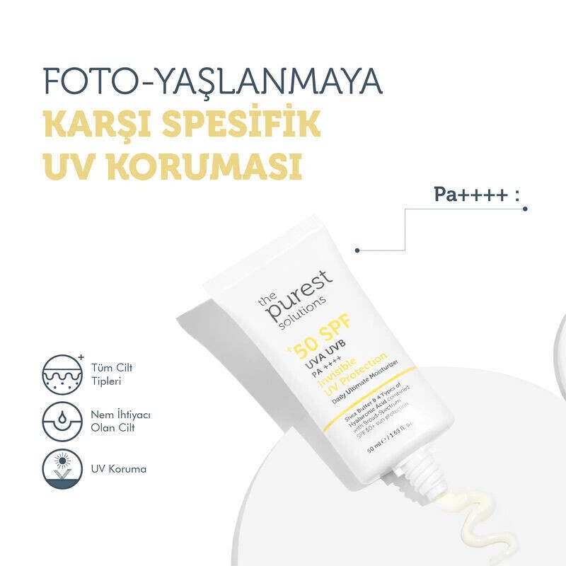 The Purest Solutions SPF50+ Invisible UV Protection Cream 50 ml