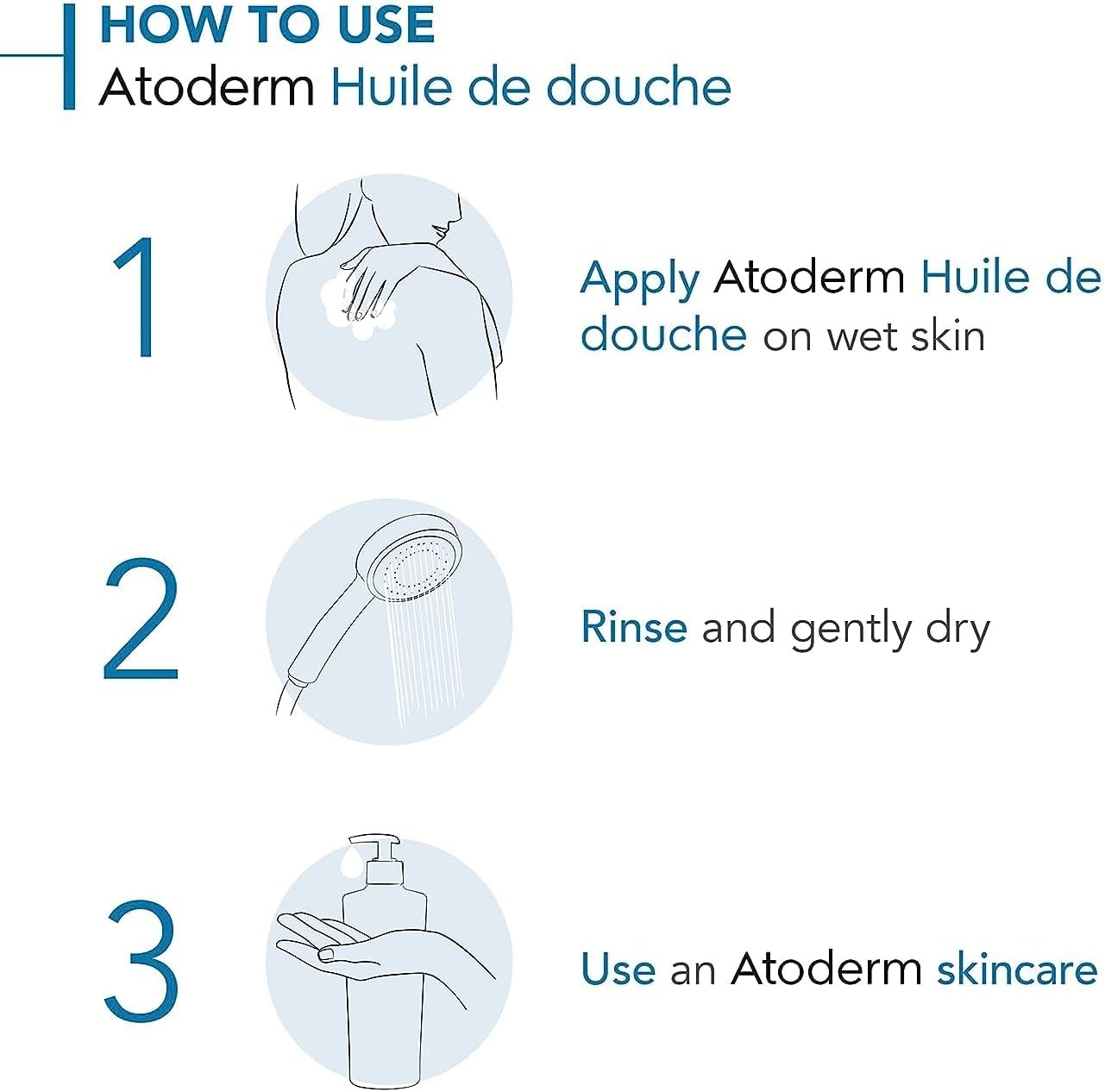 Bioderma Atoderm Huile De Douche Anti-Irritation Cleansing Oil Sensitive Dry To Atopic Skin, 200 ml