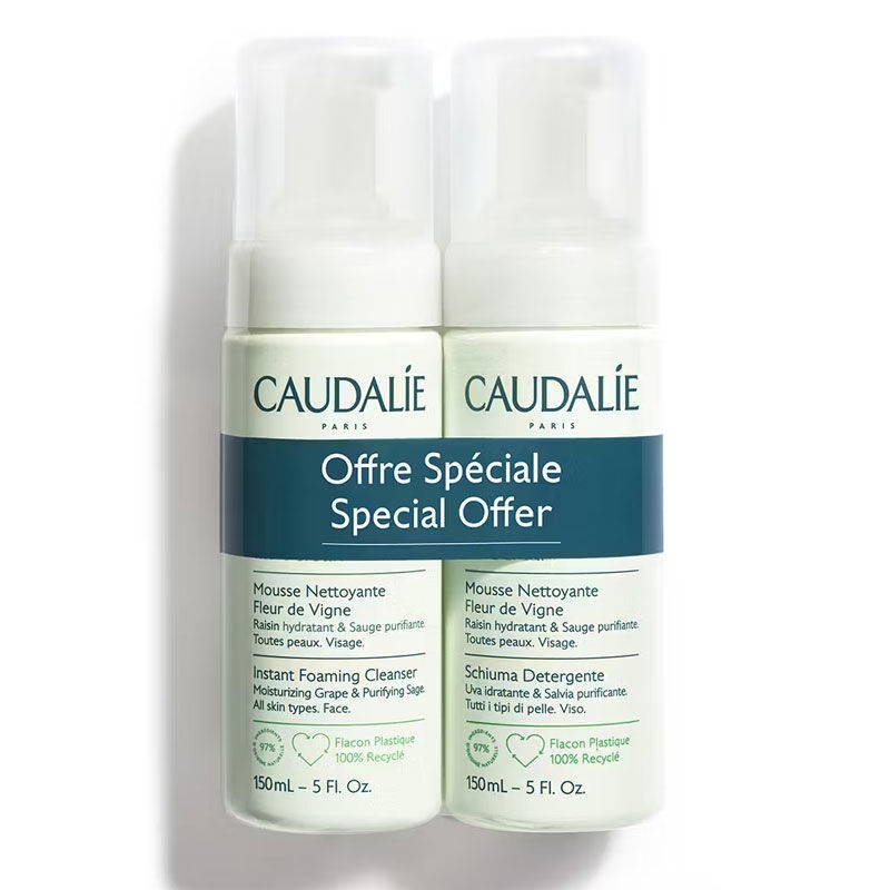 Caudalie Vinoclean Cleansing Foam Duo Set 2x150 ml