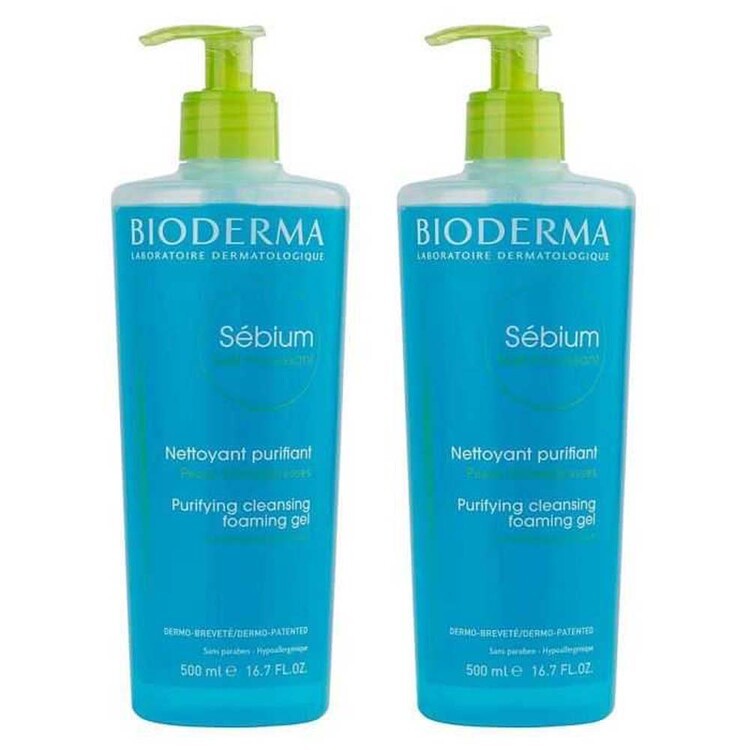 Bioderma Sebium Foaming Gel 500ml Twin Set