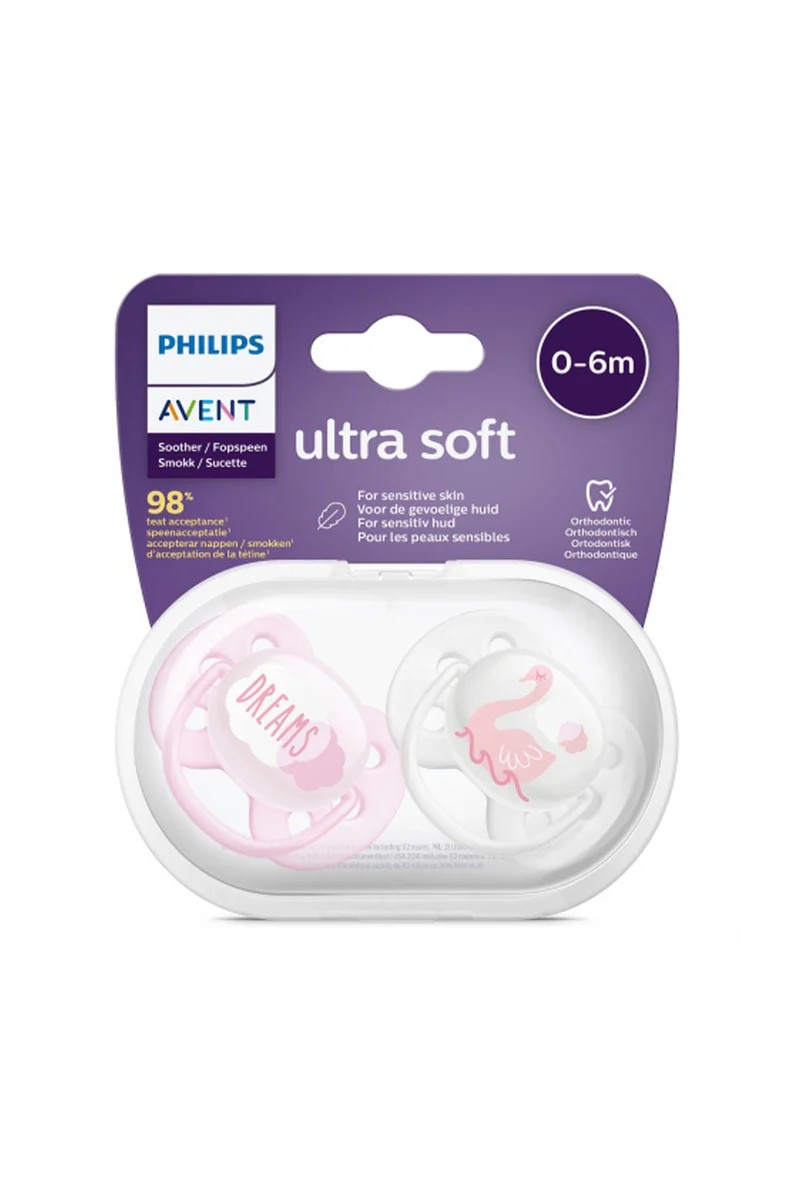 Philips Avent Ultra Soft Pacifier 0-6 Months - Girl