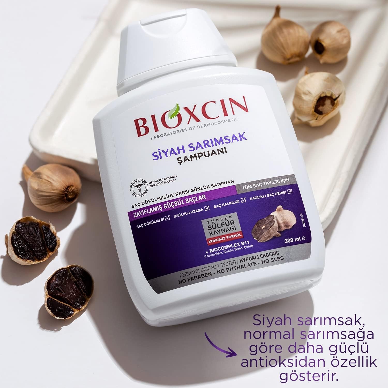 Bioxcin Black Garlic Shampoo 3x300ml Set