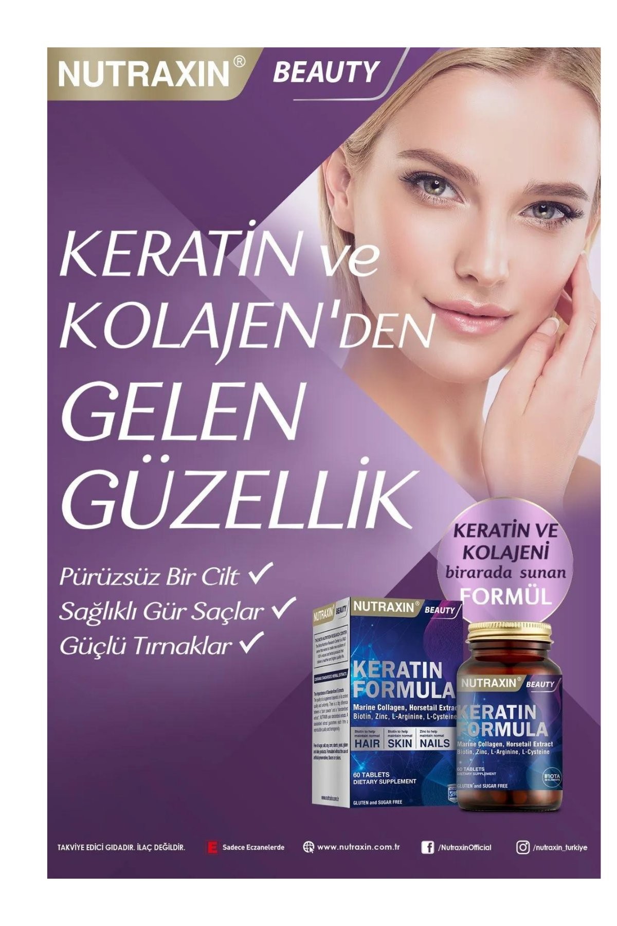 Nutraxin Keratin Formula 60 Tablets