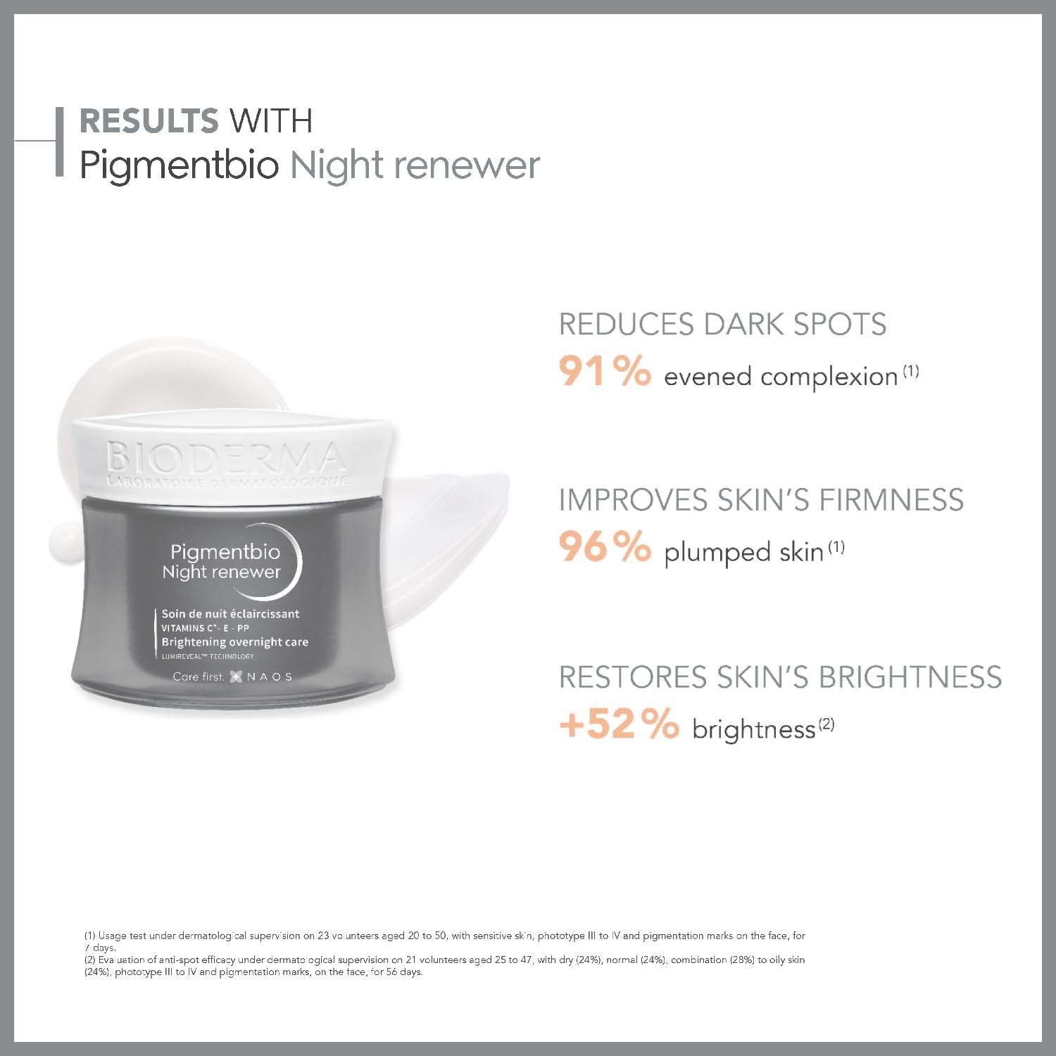Bioderma Pigmentbio Night Renewer Brightening Overnight Cream Skin, 50 ml