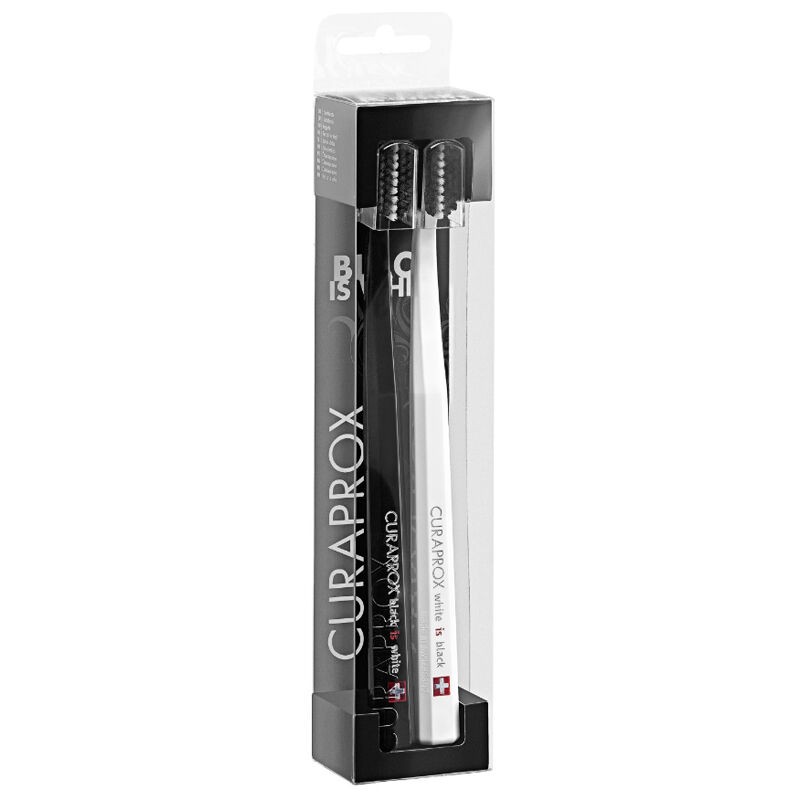 Curaprox Black is White 2-Piece Toothbrush Set - Black & White