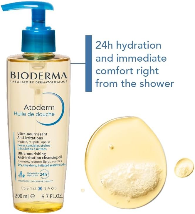 Bioderma Atoderm Huile De Douche Anti-Irritation Cleansing Oil Sensitive Dry To Atopic Skin, 200 ml