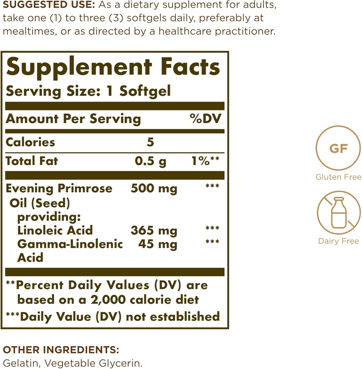 Solgar Evening Primrose Oil 500 mg 90 Softgel